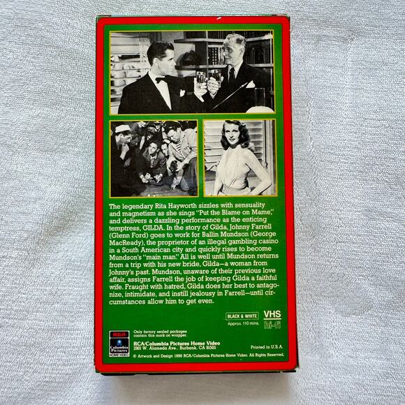 Gilda Starring RIta Hayworth 1986 VHS - Picture 2 of 10